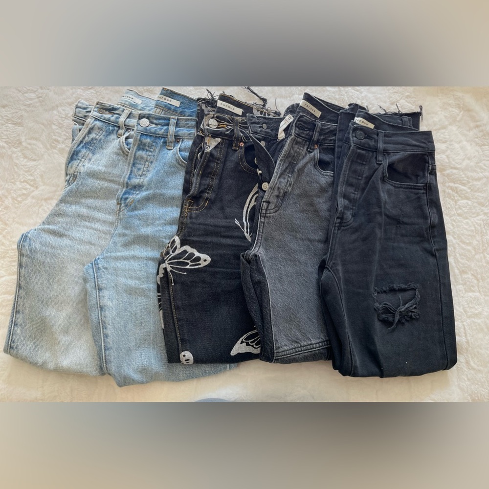 5 pair of pacsun jeans straight size 23